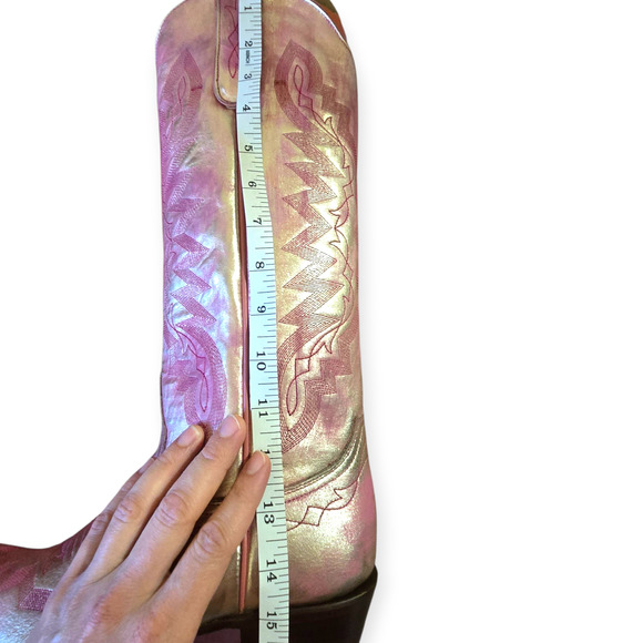 Old Gringo Yippee Ki Yay Peyton Pink Gold Tall Boots Size 8.5 - Picture 13 of 15